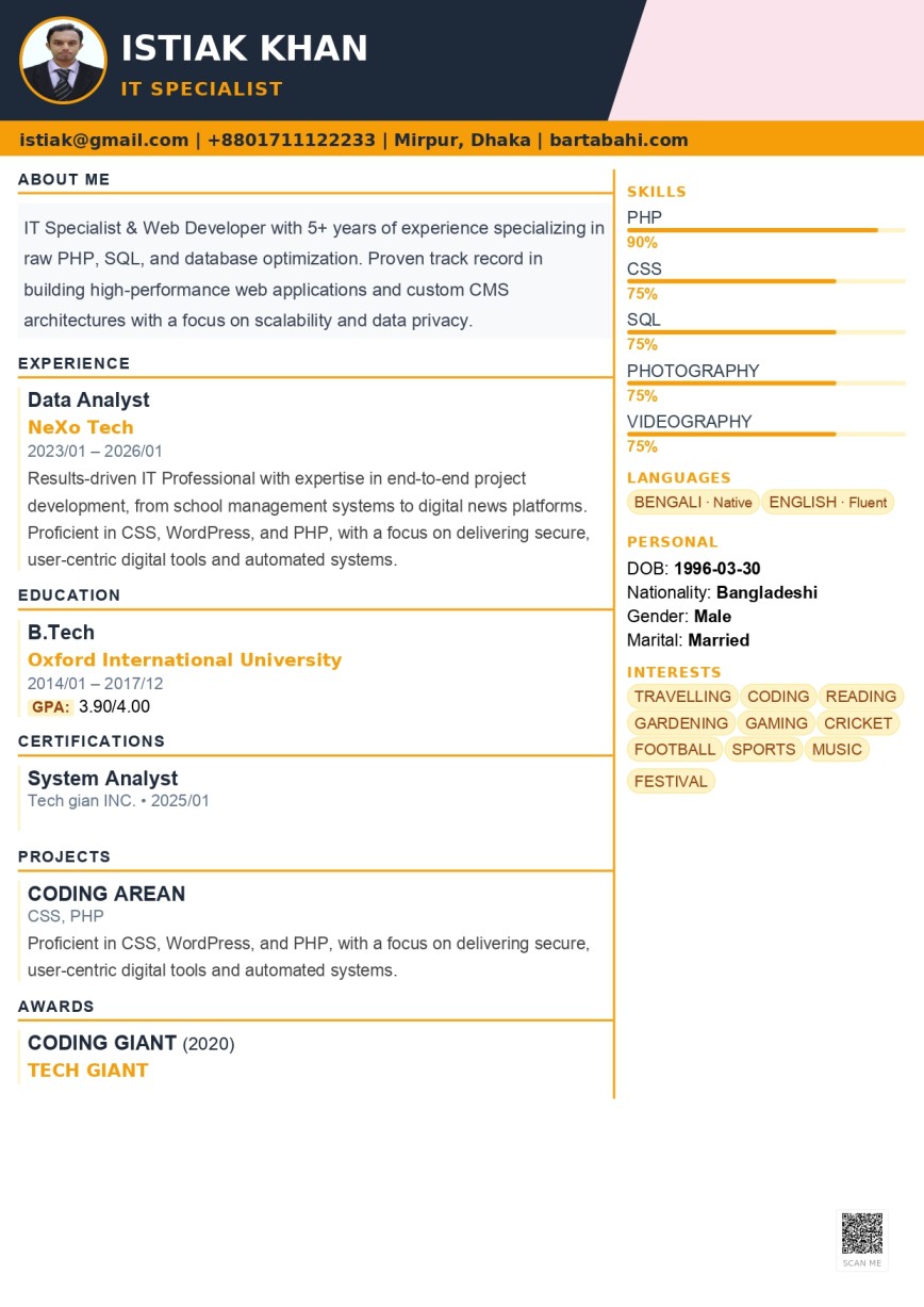 Diamond Split resume template