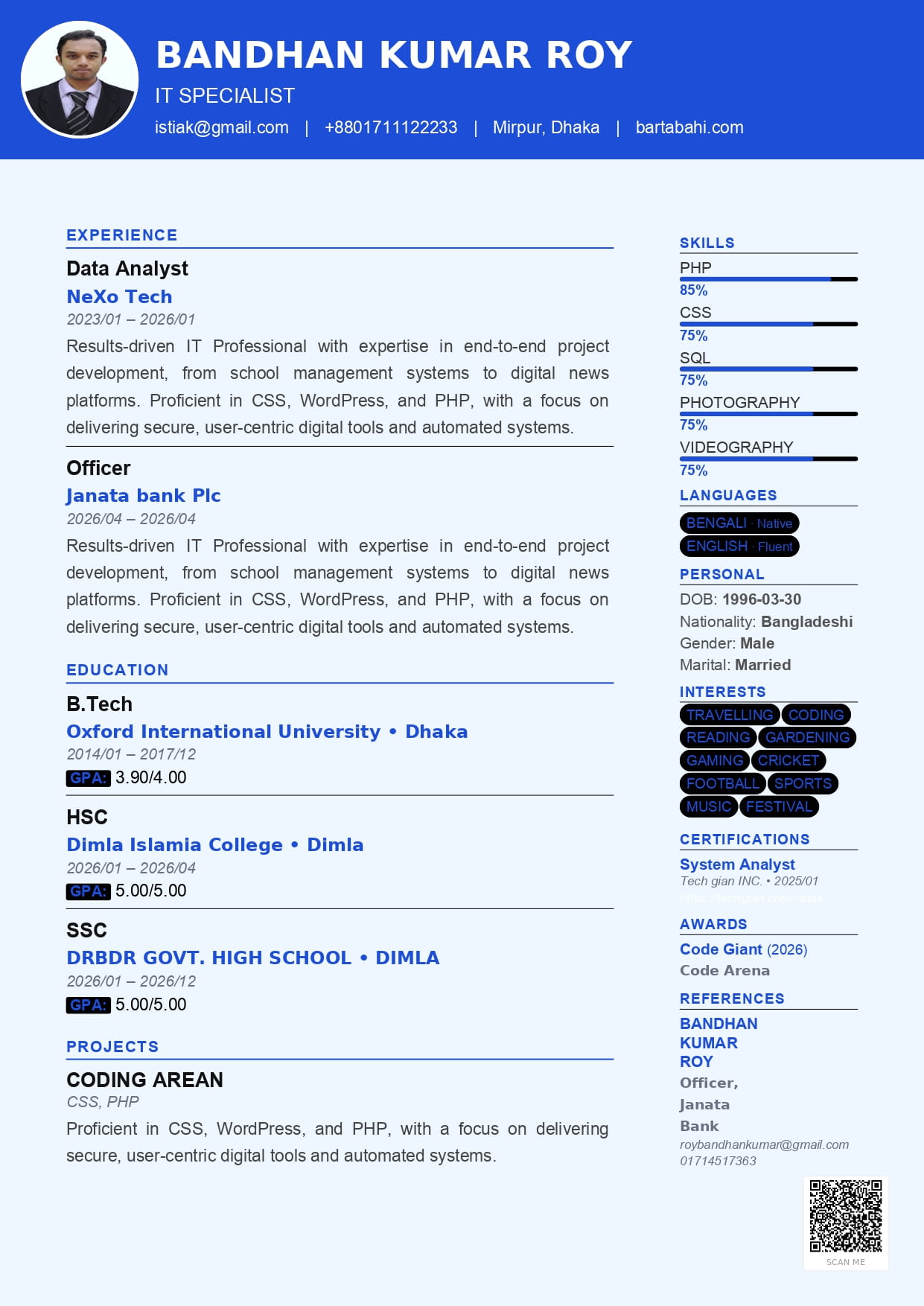 Electric Blue template