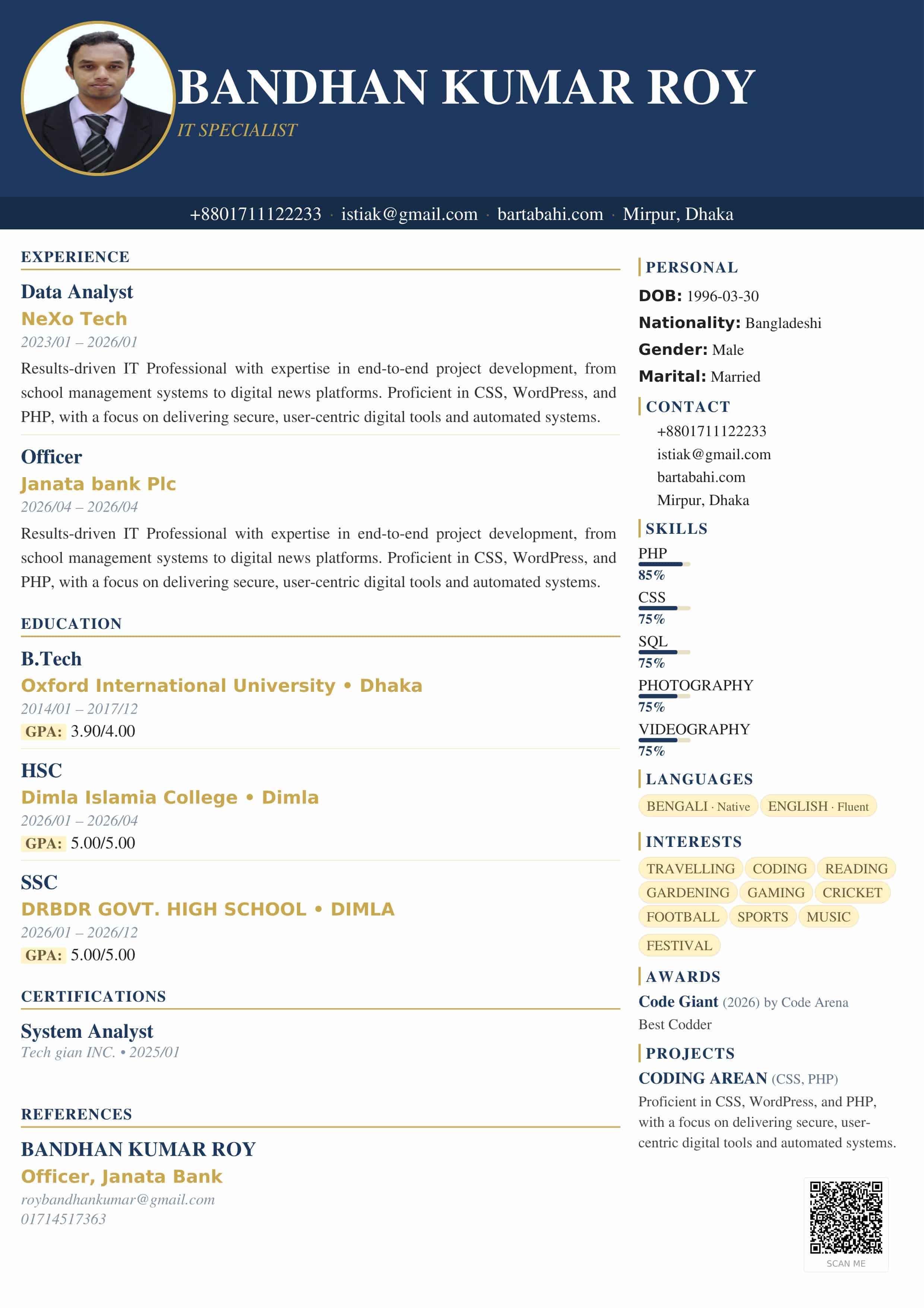 Professional Classic resume template