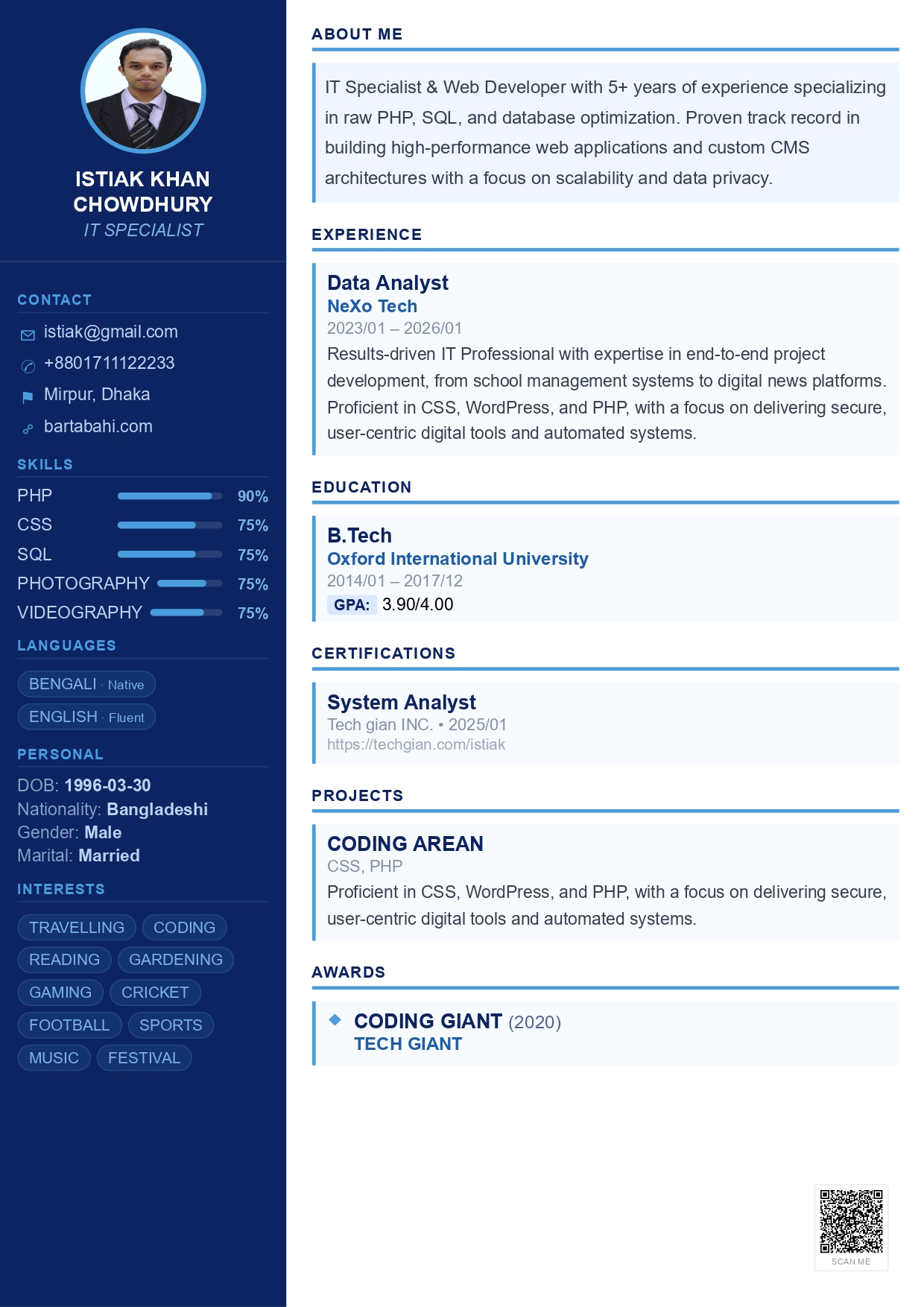 Sapphire Pro resume template