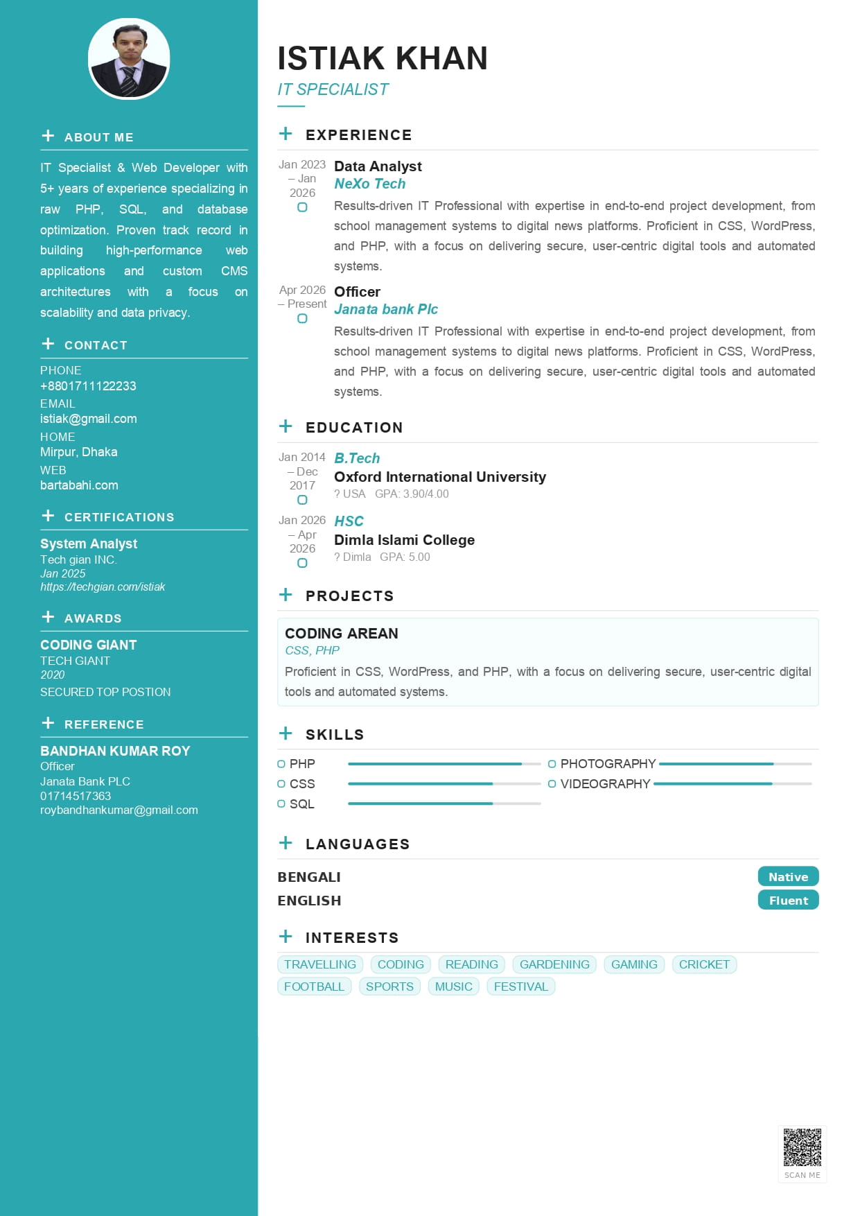 Teal Classic template